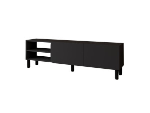 Drewniana podstawa pod telewizor "River" - 150 x 31,4 x 48,2 cm - Antracyt