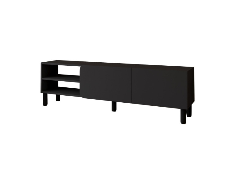 Drewniana podstawa pod telewizor "River" - 150 x 31,4 x 48,2 cm - Antracyt