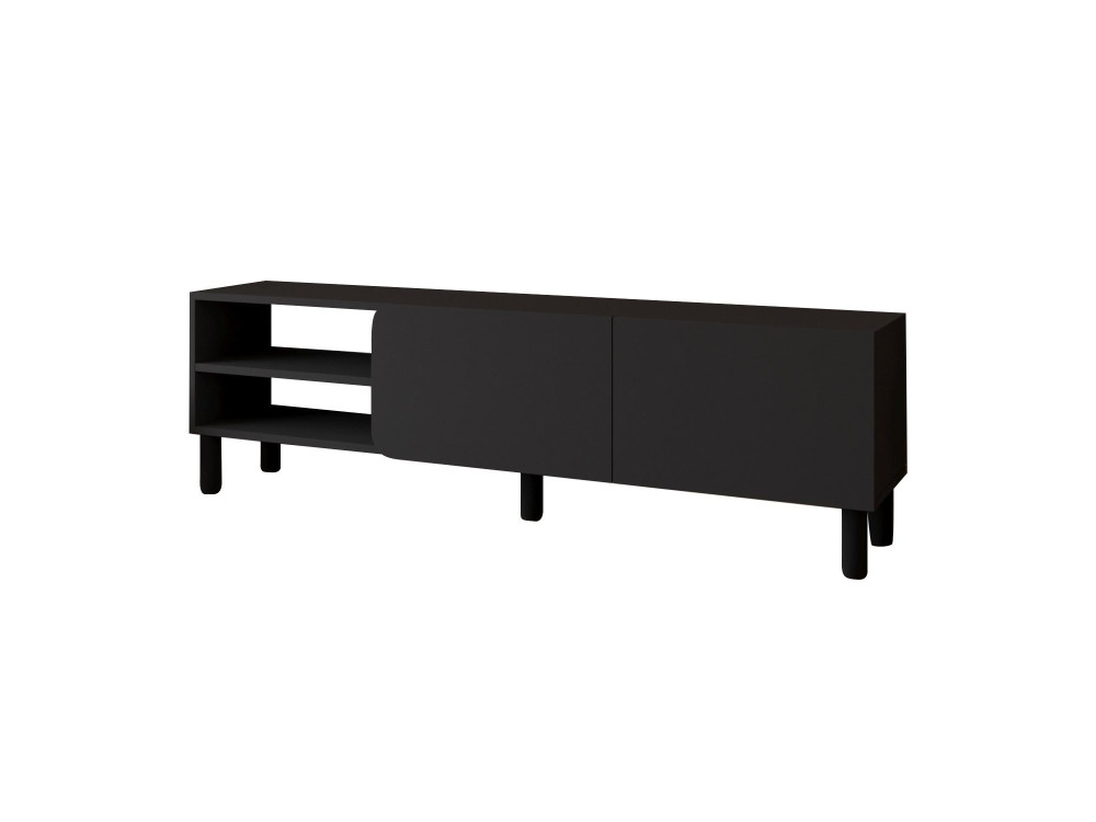 Drewniana podstawa pod telewizor "River" - 150 x 31,4 x 48,2 cm - Antracyt