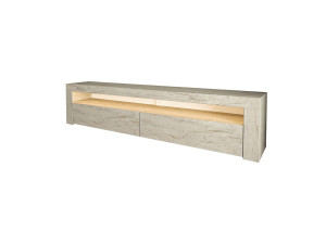 Drewniana podstawa pod telewizor "Bati" - 150 x 36 x 46 cm - trawertyn
