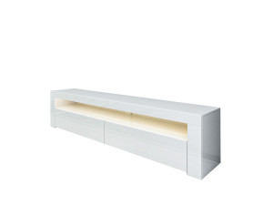 Drewniany stojak pod telewizor "Bati" - 150 x 36 x 46 cm - Biały