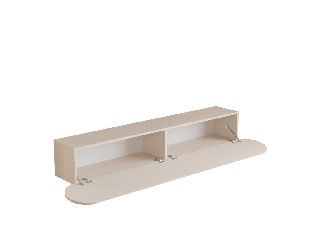 Drewniana podstawa pod telewizor "LUM1" - 180 x 31 x 29 cm - Kremowy