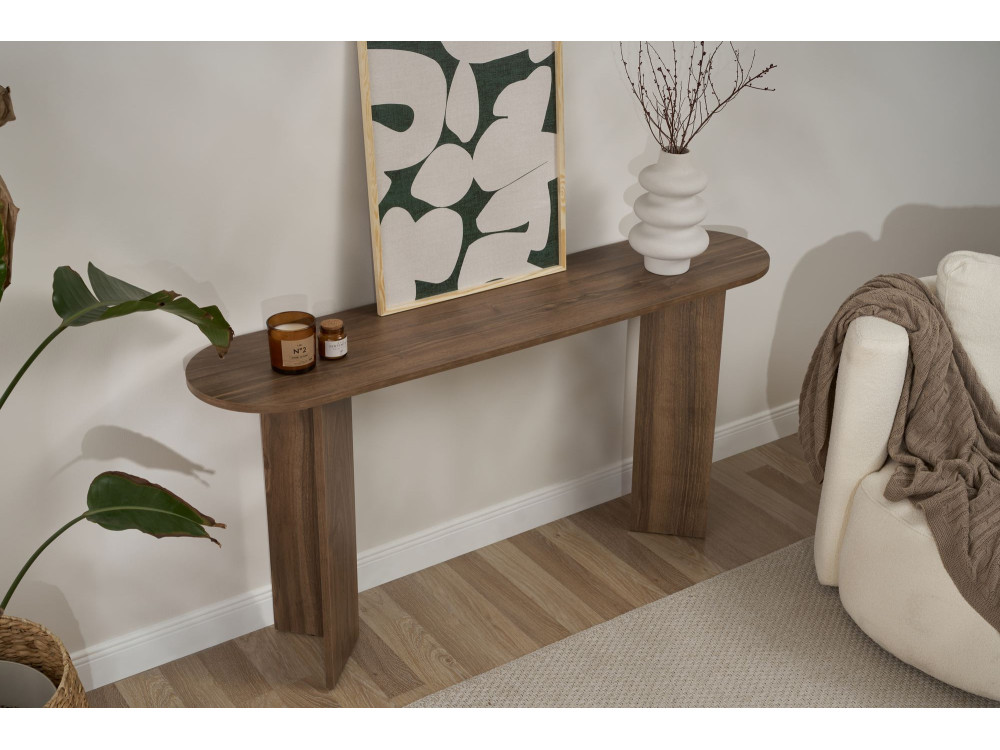 Kredens drewniany "Sira" - 150 x 35 x 75 cm - Orzech