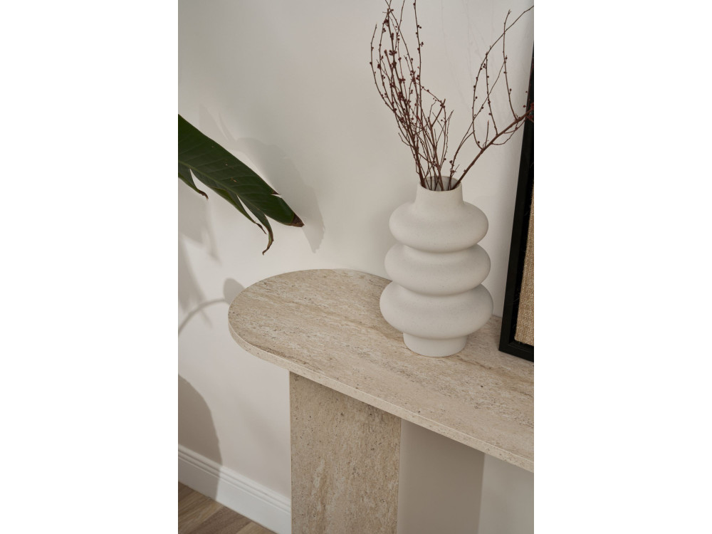 Kredens drewniany "Sira" - 150 x 35 x 75 cm - Trawertyn