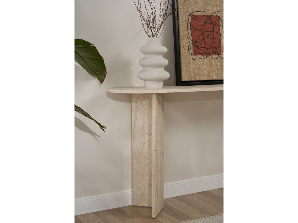 Kredens drewniany "Sira" - 150 x 35 x 75 cm - Trawertyn
