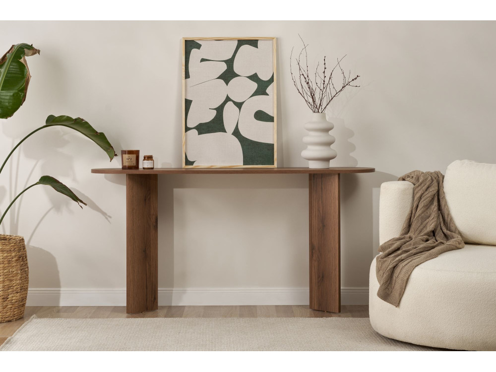 Kredens drewniany "Sira" - 150 x 35 x 75 cm - Orzech