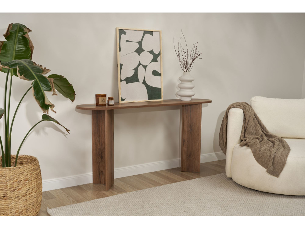 Kredens drewniany "Sira" - 150 x 35 x 75 cm - Orzech
