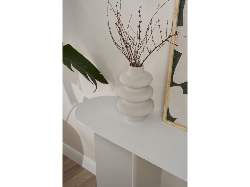 Kredens drewniany "Sira" - 150 x 35 x 75 cm - biały