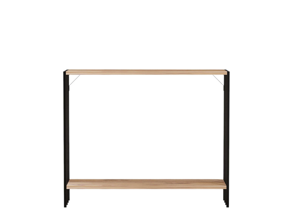 Drewniana konsola "Verona" - 90 x 26 x 74 cm - czarna sosna atlantycka
