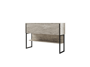 Drewniana konsola "Luxe" - 120 x 30 x 80 cm - Czarny trawertyn