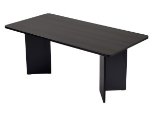 Drewniany stół do jadalni "Linza" 180 x 90 x 75 cm - Czarne drewno