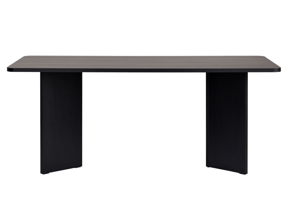 Drewniany stół do jadalni "Linza" 180 x 90 x 75 cm - Czarne drewno
