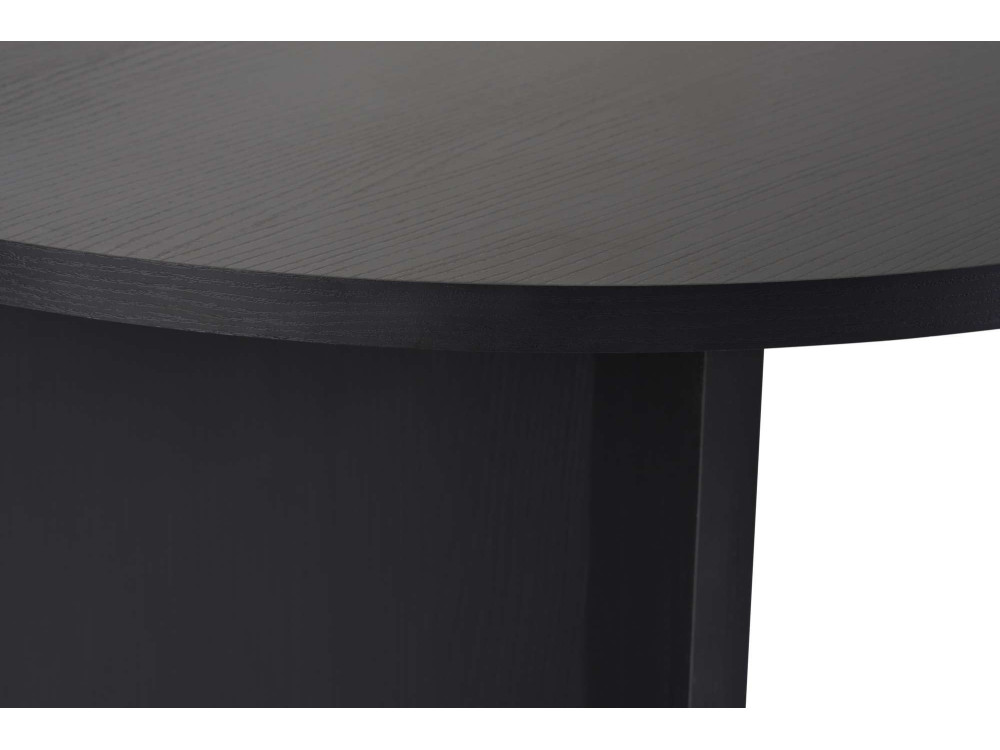 Drewniany stół do jadalni "Sabella" 200 x 90 x 75 cm - Czarne drewno