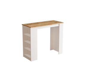 Drewniany stół do jadalni "Setup" - 120 x 52 x 102 cm - Brązowy