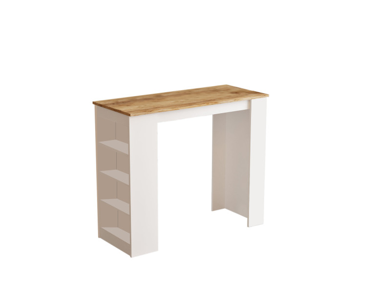 Drewniany stół do jadalni "Setup" - 120 x 52 x 102 cm - Brązowy