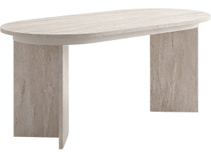 Drewniany rozkładany stół 160/200 cm "Sorell" - 8 miejsc - Trawertyn