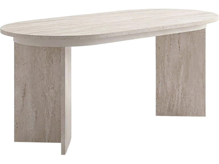 Drewniany rozkładany stół 160/200 cm "Sorell" - 8 miejsc - Trawertyn