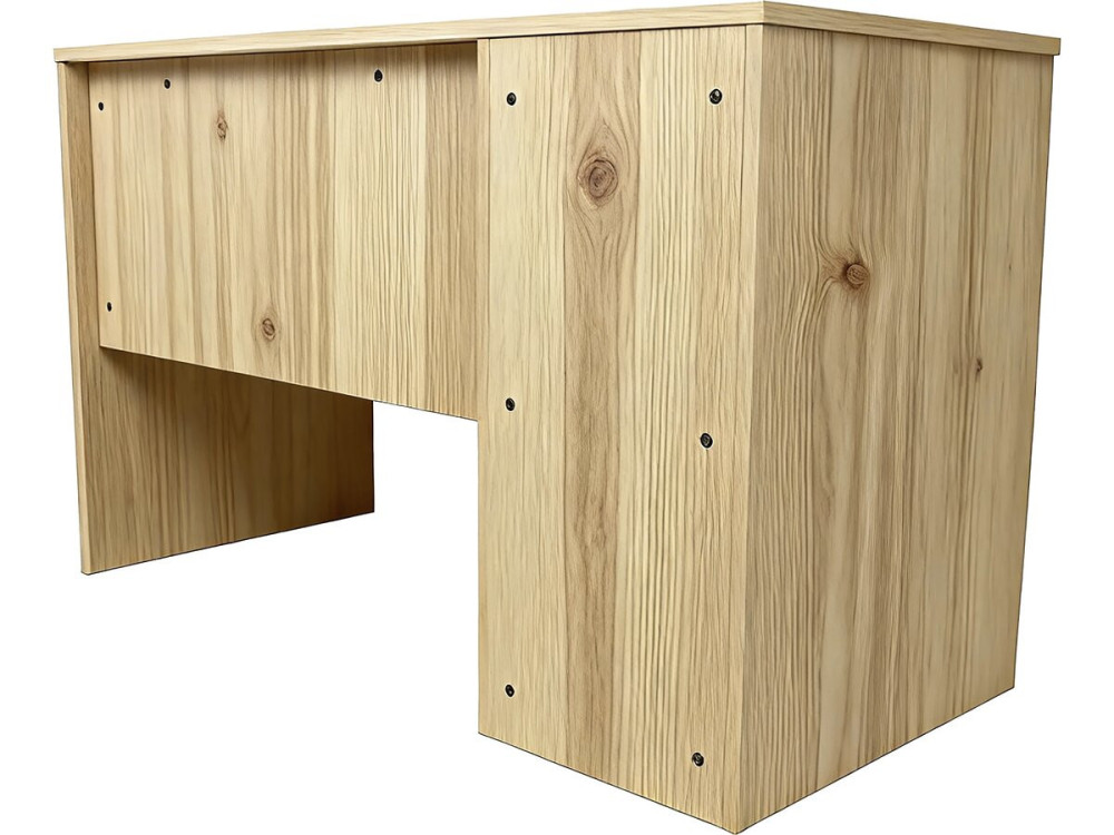 Drewniane biurko "Malika" z 5 szufladami - 120 x 75 x 55 cm - Brązowy