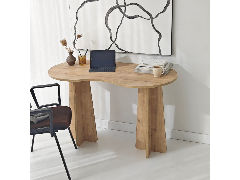 Biurko drewniane "infinite" 120 x 60 x 75 cm - dąb szafirowy