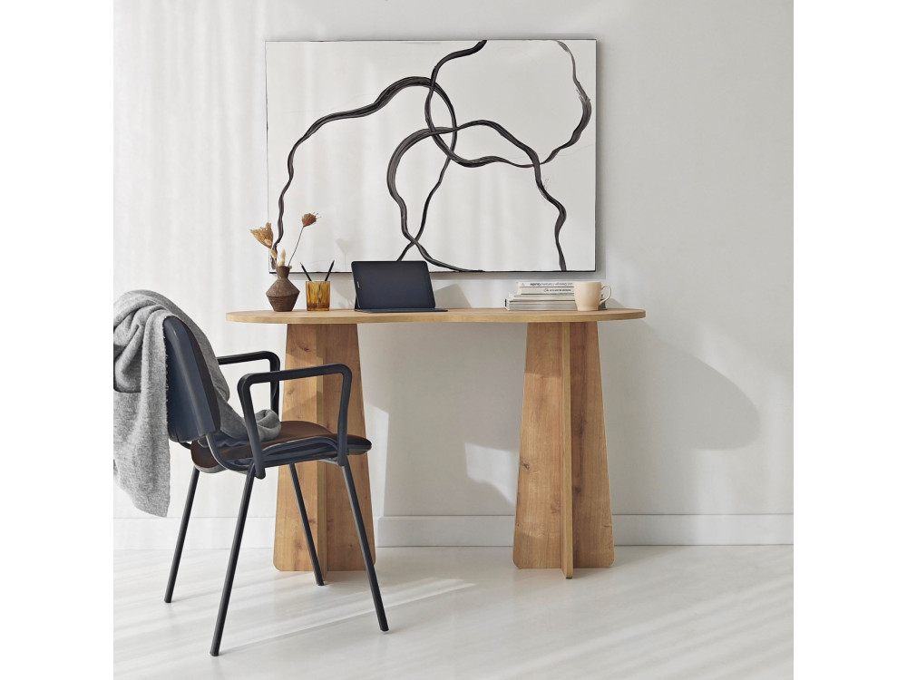 Biurko drewniane "infinite" 120 x 60 x 75 cm - dąb szafirowy