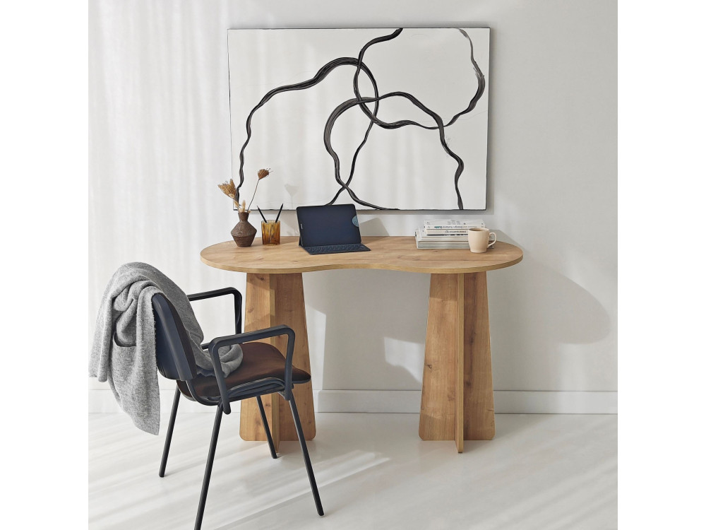Biurko drewniane "infinite" 120 x 60 x 75 cm - dąb szafirowy