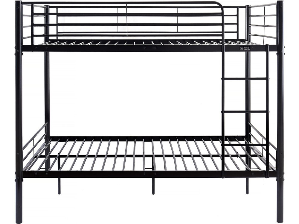 Łóżko piętrowe Adam Double - w zestawie stelaż - 140 x 190 cm - czarne