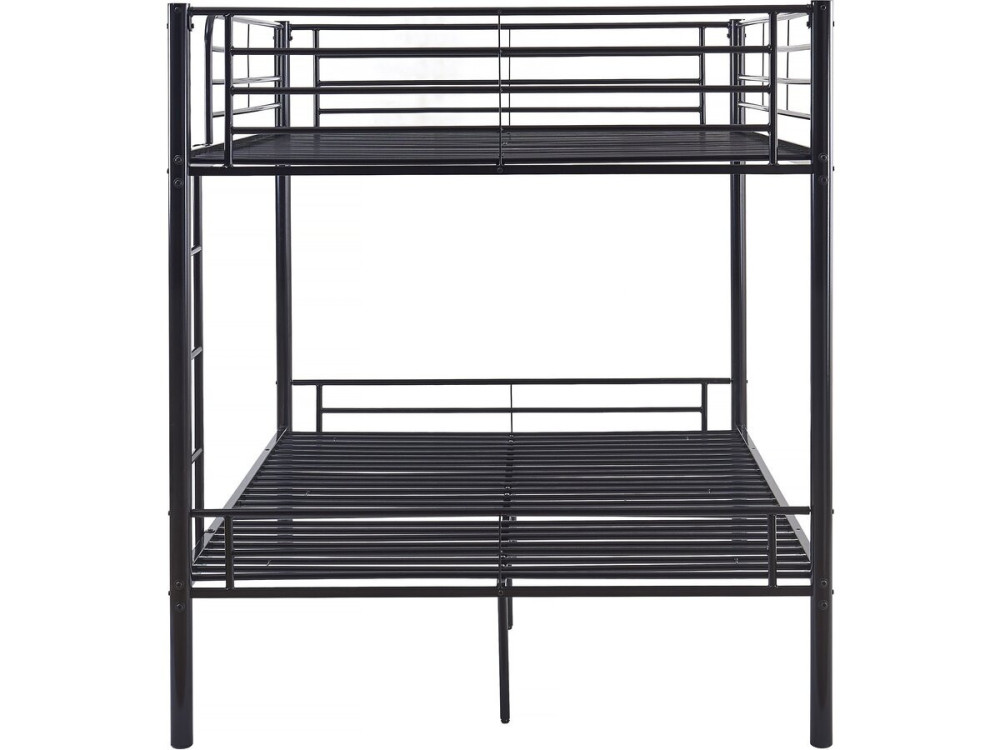 Łóżko piętrowe Adam Double - w zestawie stelaż - 140 x 190 cm - czarne
