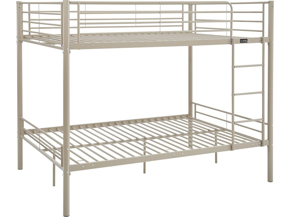 Łóżko piętrowe "Adam" z materacem sprężynowym - 140 x 190 cm - Taupe
