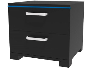 Stolik nocny LED "Karina" - 41 x 38 x 41,5 cm - Czarny