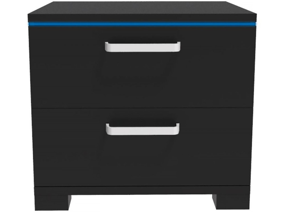 Stolik nocny LED "Karina" - 41 x 38 x 41,5 cm - Czarny