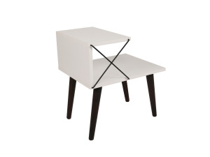 Drewniana szafka nocna "Cross" 50 x 40 x 55 cm - Biała