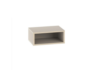 Drewniana szafka nocna "Brik" z oświetleniem LED - 45 x 30 x 18 cm - Piaskowiec