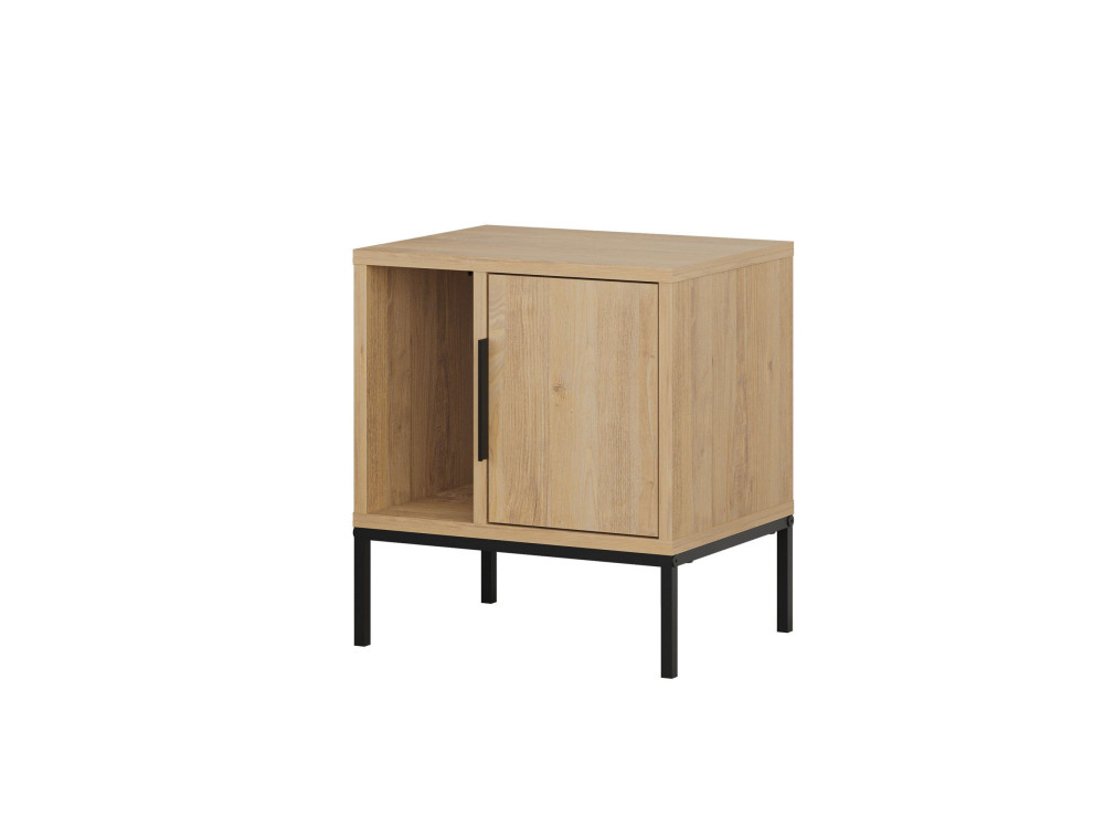 Drewniany stolik nocny "Glynn" - 45 x 35 x 50 cm - Brązowy
