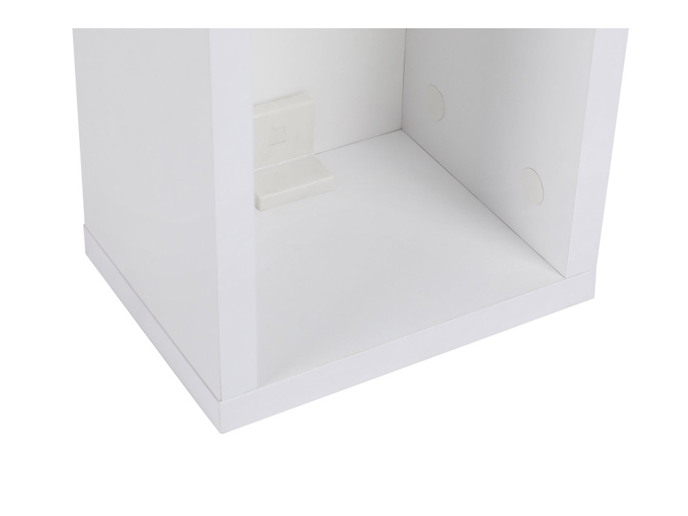Drewniany stolik nocny "Turra" - 20 x 15 x 65 cm - Biały