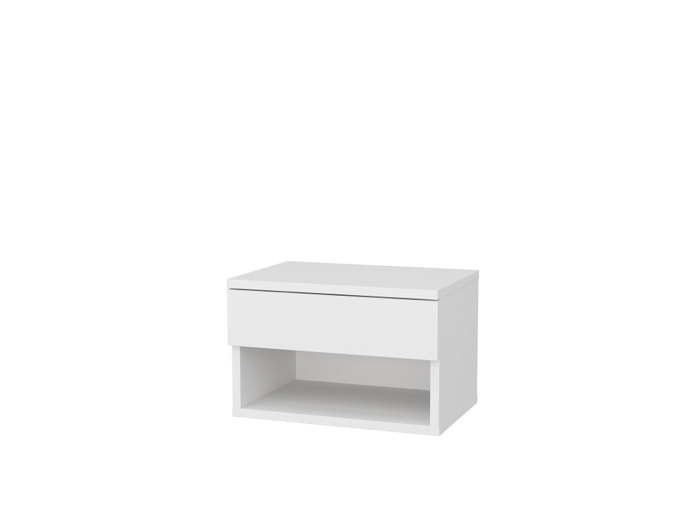 Drewniany stolik nocny "Jamot" - 45 x 29 x 32 cm - Biały