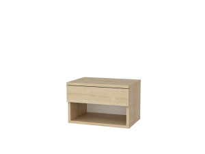 Drewniany stolik nocny "Jamot" - 45 x 29 x 32 cm - Beżowy