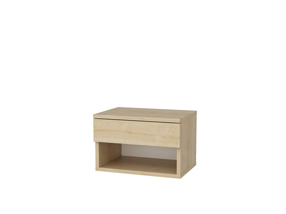 Drewniany stolik nocny "Jamot" - 45 x 29 x 32 cm - Beżowy