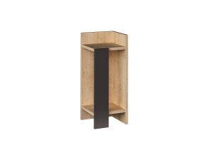 Drewniany stolik nocny "Elos Right" - 25 x 27 x 60 cm - Beżowy