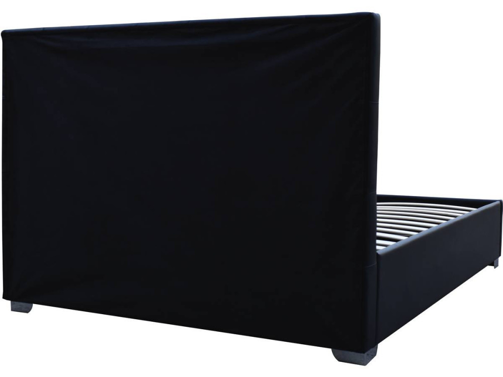 Łóżko podwójne "Tino" ze skrzynią na pościel - 160 × 200 cm - Czarne