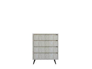 Drewniana komoda "Suvera" - 70 x 40 x 86 cm - Trawertyn