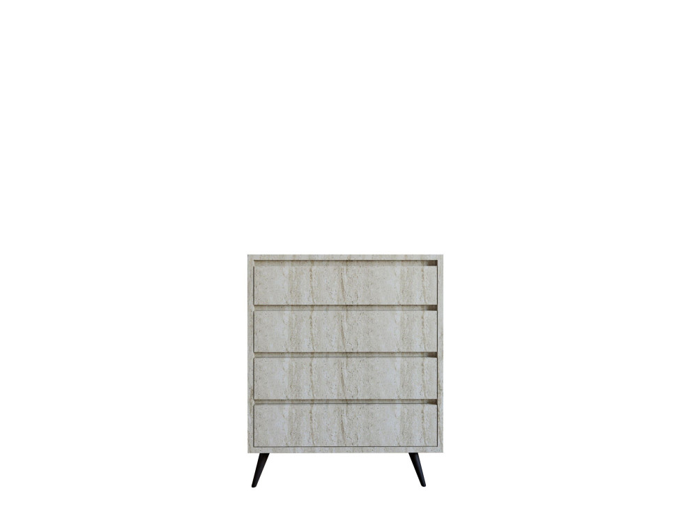 Drewniana komoda "Suvera" - 70 x 40 x 86 cm - Trawertyn