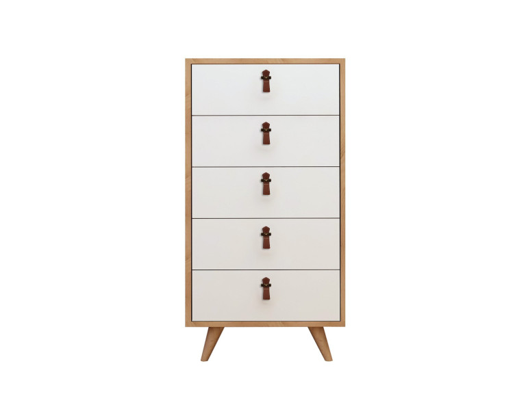 Drewniana skrzynia "Frenzu" - 50 x 40 x 103 cm - Biały