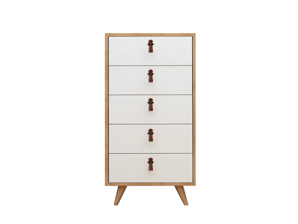 Drewniana skrzynia "Frenzu" - 50 x 40 x 103 cm - Biały
