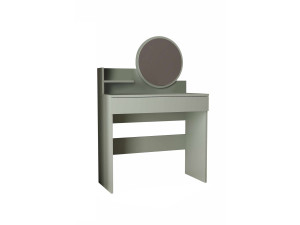 Okrągła toaletka "Harmony Mini" z drewnianym lustrem - 90 x 40 x 133 cm - Zielony