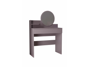 Okrągła toaletka "Harmony Mini" z drewnianym lustrem - 90 x 40 x 133 cm - Fioletowa