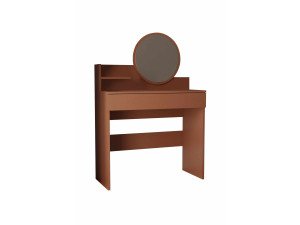 Okrągła toaletka "Harmony Mini" z drewnianym lustrem - 90 x 40 x 133 cm - Terakota