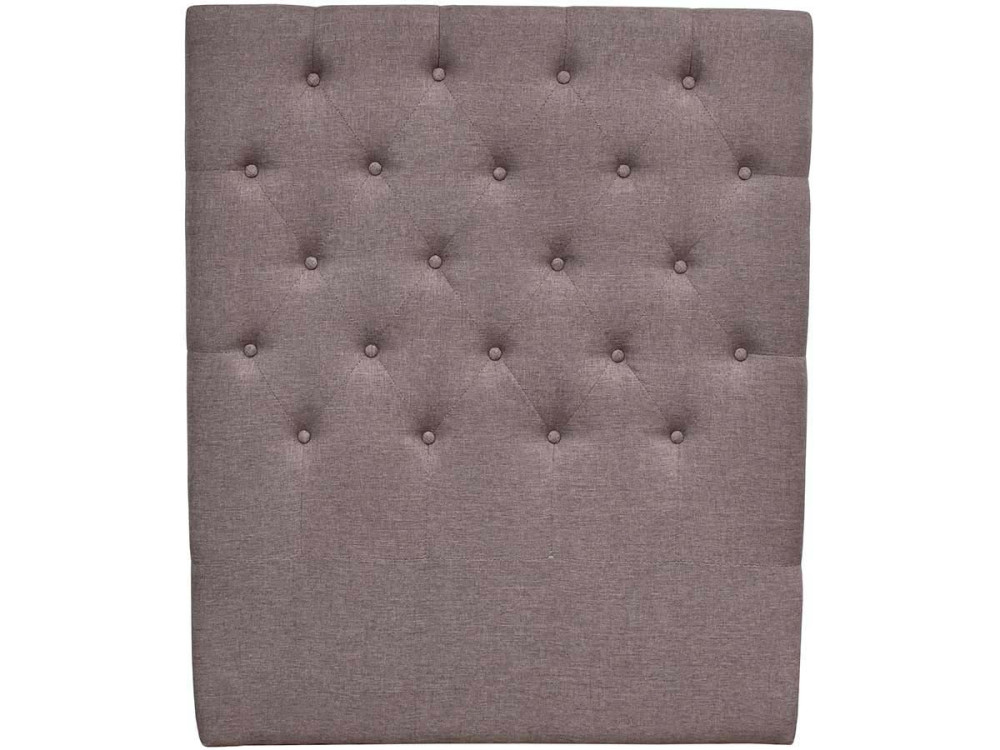 Pikowany zagłówek do łóżka "Deco" - 99 cm - Brązowo-szary - Z tkaniny