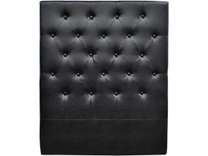 Pikowany zagłówek "Deco" - 99 cm - Czarny - Z PVC