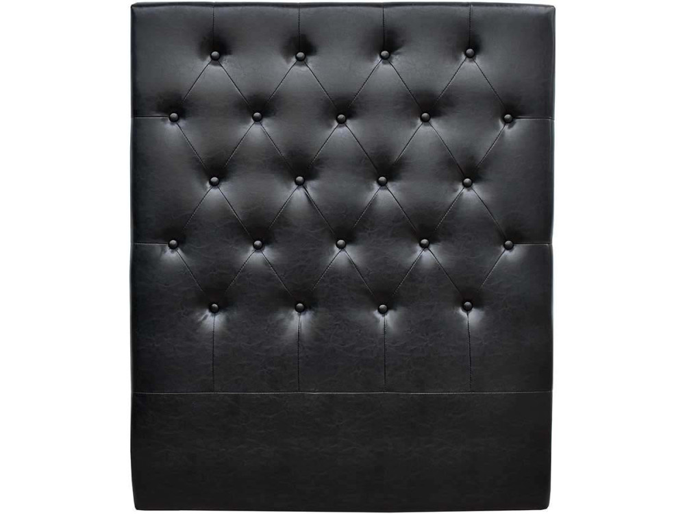 Pikowany zagłówek "Deco" - 99 cm - Czarny - Z PVC