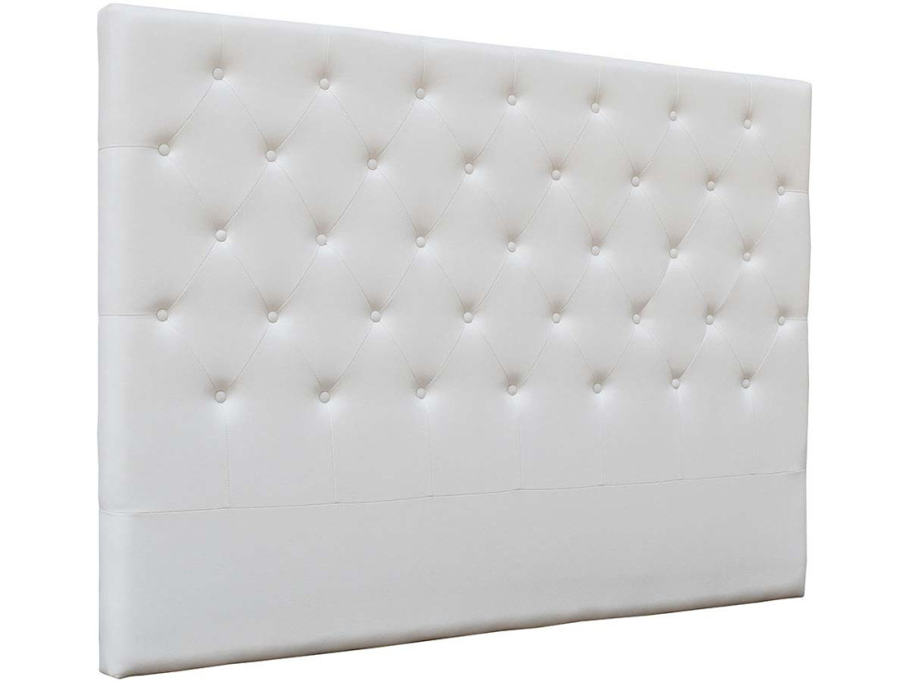 Pikowany zagłówek "Deco" - 169 cm - Biały - Z PVC